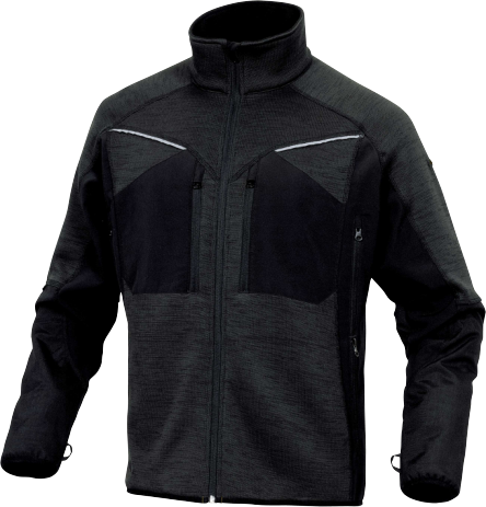 [999-3-301844-06]  DP NAGOYA sportsweater, grijs, 96% softshell, polyester en 4% elasthaan, maat  XL