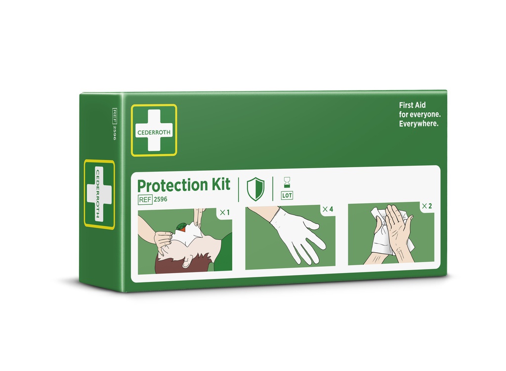 Cederroth 2596 Beschermingspakket (handsch  -  ontsmetting  -  beademingsmasker)