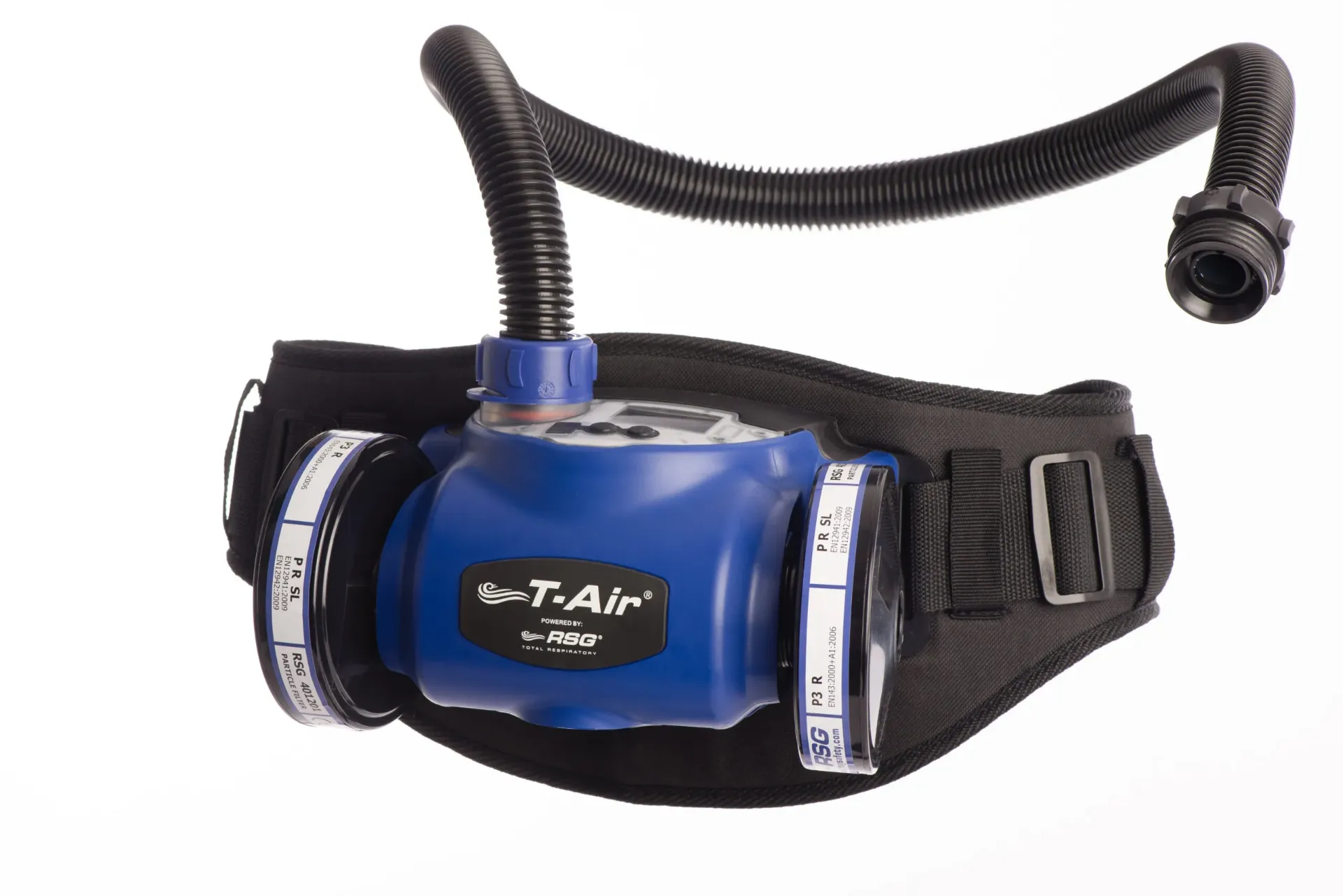 RSG 650103-05 DECON ready pack – 500E volgelaatsmasker (400502) + T-air PAPR (650103) + Decon riem (600853) + Ademslang (661378)