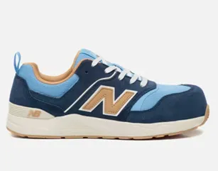 New Balance Elite Lite Lage Veiligheidsschoenen, S1PL HRO FO SC SR, Blue/Coffee (MEELCAP-2257)