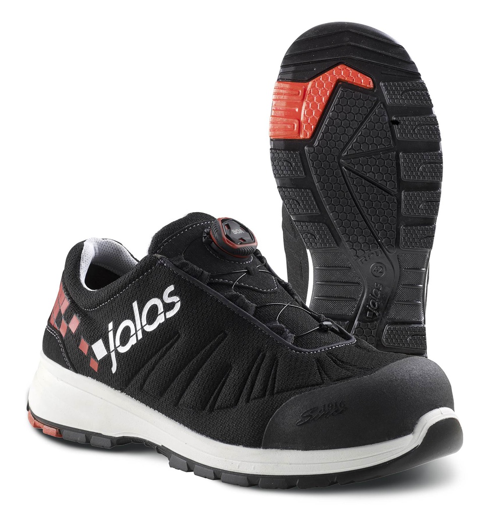 [102-000162-35] JALAS 7138 Zenit Evo Easyroll, Veiligheidsschoen, Zwart;Rood;Wit, Cat. S3 SRC (35)